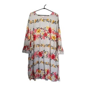 Old Navy Light Gray Floral Shift Dress XXL Tall